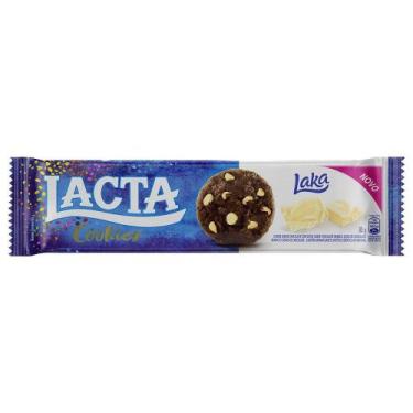 Imagem de Cookies com Gotas de Chocolate Branco Laka Lacta 80g
