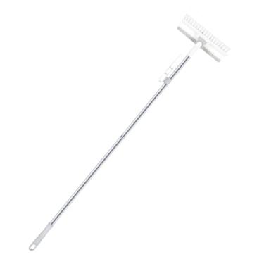 Imagem de Escova para esfregar piso com rodo,Escova para esfregar piso com rodo, Purificador de piso de concreto, Raspador de argamassa giratório de 180° e escova de cerdas rígidas em forma de V para garagem de