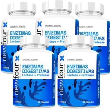 Imagem de Enzimas Digestivas Lactase + Protease Kit 05 Unidades - New Four