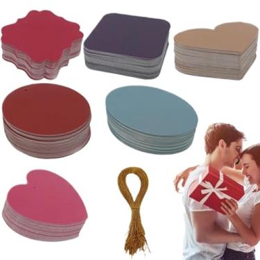 Imagem de Etiquetas de com barbantes, etiquetas em branco com barbantes,Etiquetas de etiqueta de 300X com barbante - Etiquetas de anexadas a barbante para artesanato, etiquetas de inventário graváveis ​​com ara