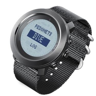 Imagem de Diydeg Relógio de mergulho para atividades ao ar livre, com bússola, barômetro, termômetro e altímetro, retroiluminação LED, ideal para mergulho, natação, snorkeling, surfe, ciclismo