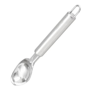 Imagem de Colher de Sorvete Profissional em Aço Inoxidável 20 cm Design Ergonômico 45g Utensílio de Cozinha para Servir Sorvete e Sobremesas
