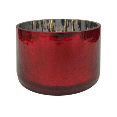 Imagem de Castiçal Vaso De Vidro Vermelho 12Cm - Zona Livre