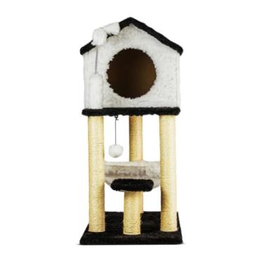 Imagem de Arranhador Para Gatos Casa E Playground Torre Andares Com Rede(Frajola)