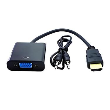 Imagem de Cabo Conversor Hdmi Para Vga + Cabo De Audio P2 E Usb Nwt