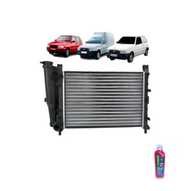 Imagem de Kit Radiador Uno 1.6 91/96 + Aditivo Radiador Radiex R1892 Rosa Pronto Uso