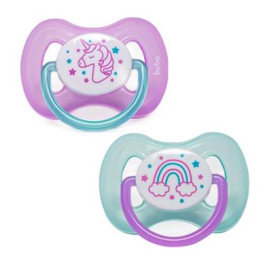 Imagem de Kit Chupetas com 2 Unidades Comfort Silicone Buba Tamanho 2 Bebê Bico 