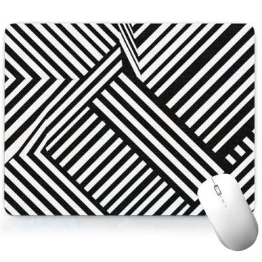 Imagem de Tapete de mesa de linha de couro, mouse pad de arte colorida, teclado de computador, mouse pad para jogos, protetor e capa à prova d'água, capa decorativa de couro PU, tapete de mouse para laptop