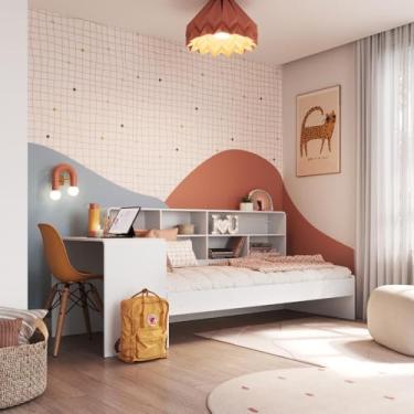 Imagem de Cama Infantil Montessoriana com Estante e Escrivaninha Integrada