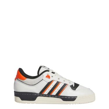 Imagem de Adidas Tênis masculino Rivalry 86 Low, Branco nuvem, preto/laranja semiimpacto, 42