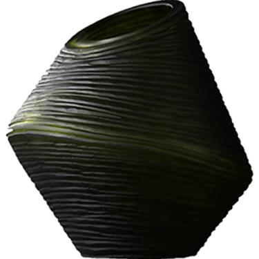 Imagem de YYBOES Vaso de vidro para flores, vaso de flores para flores, vaso de vidro minimalista nórdico, decoração criativa americana, sala de estar, varanda, arranjo de flores, vaso de flores artificiais