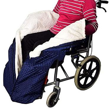 Imagem de YYBOES Cobertor para cadeira de rodas impermeável forrado de lã capa aconchegante para cadeira de rodas, capa para cadeira de rodas para adultos capa aconchegante para cadeira de rodas capas quentes
