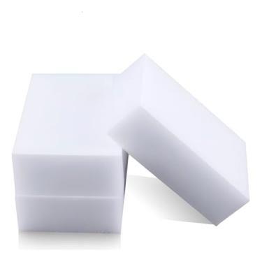 Imagem de Esponjas Mágicas de Melamina Branca, Remove Manchas Apenas com Água, 10x6x2cm, 3 Unidades