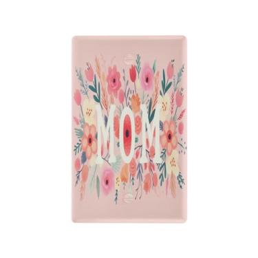 Imagem de Wassud Placa decorativa para interruptores de luz, placa de parede para tomadas elétricas, dia das mães, com capas de saídas duplas de flores