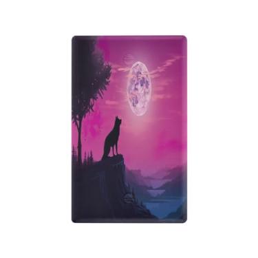 Imagem de Wassud Placa de cobertura para interruptor de luz, 1 capa de tomada em branco, placa de parede, lobo solitário, decoração de casa, sala de estar, quarto, decoração