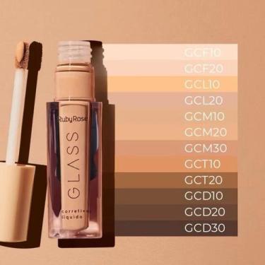 Imagem de Corretivo Líquido Com Acabamento Aveludado Glass By Ruby Rose Cor:GCM2