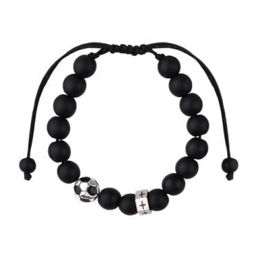 Imagem de Guqqeuc Pulseira de basquete de beisebol, futebol, presentes para homens, pulseiras esportivas inspiradoras para jogadores, membros do time, presentes de aniversário e Páscoa para irmão, filho