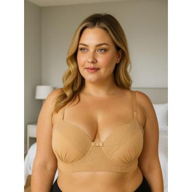 Imagem de Sutiã Plus Size Bojão com Detalhe em Renda Soutien Reforçado - c8 CARO