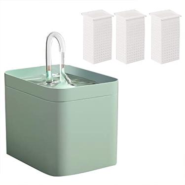 Imagem de 1 5L 51Oz Fontaine d água para animais de estimação Auto beber gato e cachorro com 3 filtros substituíveis Bomba silenciosa marchas Anti-seco Dispenser alimentação USB