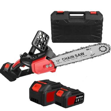 Imagem de Serra Eletrica Grande 12 Polegadas Portatil Motosserra Bateria Sem Fio Jardinagem Mercenaria Carpintaria Obra Podagem