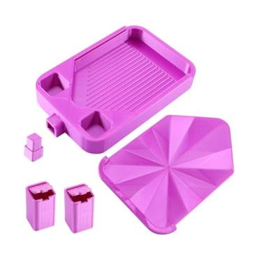 Imagem de Fancyes Bandeja Organizadora de Miçangas com Tampa para Oficinas de Bordado E Confecção de Artesanato, Tolet, Tamanho real