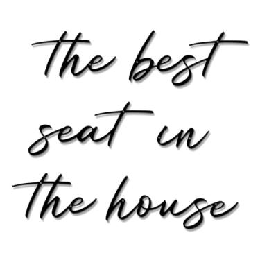 Imagem de Bnesi The Best Seat In The House Arte de parede engraçada decoração de casa de banho arte de parede casa de banho arte humor para casa de banho reforma presente de inauguração (Moderno)