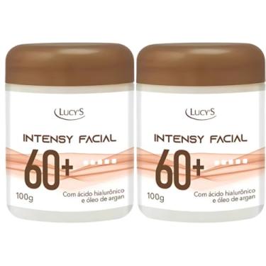 Imagem de Kit 2 Creme Facial Rosto 60 P/Rugas Antirrugas Antissinais - Ácido Hialurônico e Óleo de Argan 100g