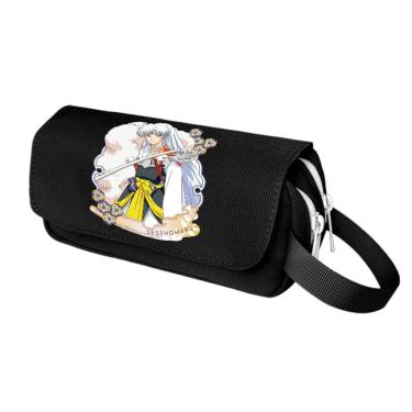 Imagem de Estojo de lápis Inuyasha impermeável de lona portátil 21x11x7cm