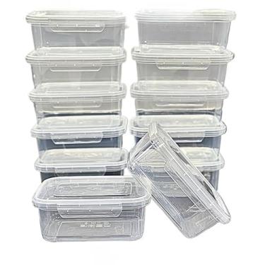 Imagem de Kit 10 Marmita Potes 800ml com Travas Laterais BPA FREE - Alimentos organizadores de congelador