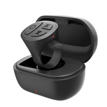 Imagem de Vekesen Anel de rolagem Tiktok para iPhone, controle remoto de câmera Bluetooth, controle remoto para anel de rolagem TIK Tok (preto)