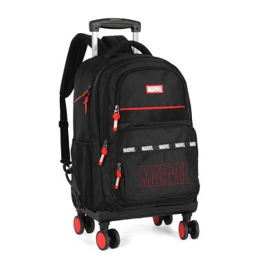 Imagem de Mochila de Rodinhas Preta Luxcel Marvel