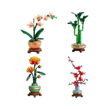 Imagem de Conjunto De Blocos De Montar Flores Compatível Com Partículas Lego, Pr
