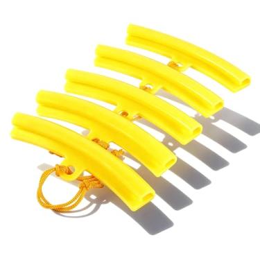 Imagem de Keenso 5 peças de protetores de aro de pneu de carro, protetor de borda de aro de roda de motocicleta ferramentas de troca de pneu protetor de aro de pneu para protetores de borda de carro (amarelo)