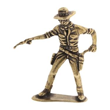 Imagem de FLCPJGV Estátua de Cowboy Antiga, Escultura Artesanal em Latão, Estatueta de Cowboy para Decoração de Mesa, Objeto de Colecionador Feng Shui, Escritório Ou Sa, Style B, Tamanho real
