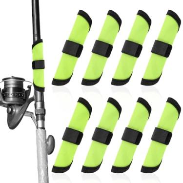 Imagem de Gosknor Conjunto de 8 Capas Protetoras para Isco Pesca, Protetores Anzol 15 cm para Segurança da Cana Pesca e Armazenamento de Equipamento (Verde)