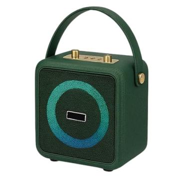 Imagem de Karaoke Infantil Portátil LED Bluetooth Com 2 Microfones Sem Fio (VERDE)