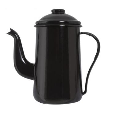Imagem de Bule Esmaltado Café Tradicional 14 1,5 Litros Preto Mãe Ágata Ewel
