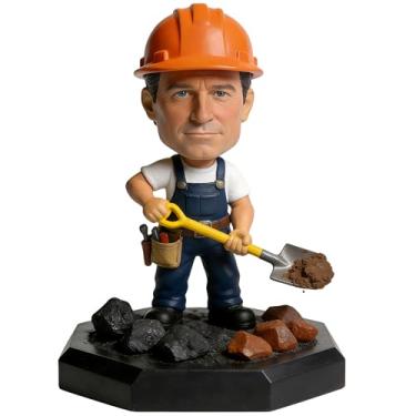 Imagem de Bobblehead personalizado para trabalhador da construção civil – Presente personalizado de foto para estatueta para o dia dos namorados/aniversário/ação de graças | Decoração de mesa feita à mão para