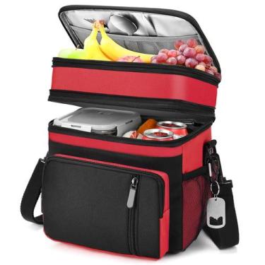 Imagem de Lancheira BAGNN Isolated 16L, refrigerador à prova de vazamentos, verm