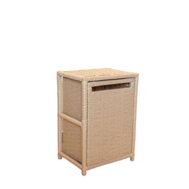 Imagem de Cesto Roupa Suja Gaveta Removível Fibra Sintética Basculante 70 litro Organizador Banheiro Lavanderia(CAPPUCCINO)