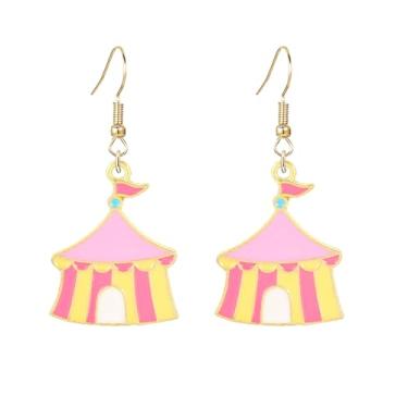 Imagem de coadipress Brincos de palhaço para mulheres, criativos, engraçados, fofos, esmaltados, circo, trupe de circo, palhaço, pingente, pingente, gota, carnaval, carnaval, carnaval, cosplay, festa, joias