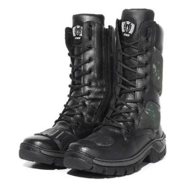 Imagem de Bota Coturno Masculina Adventure Casual Militar Proteção Marcha Cano Longo Motociclista Rocam-Masculino