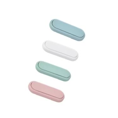 Imagem de Kit com 4 Unidades | Trava de Segurança para armários, Instalação Sem Furos, Fixação com Adesivo, para Proteção de Bebês e Crianças