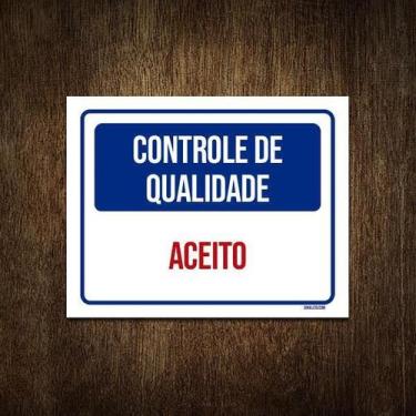 Imagem de Placa Controle De Qualidade Aceito 27X35 - Sinalizo.Com