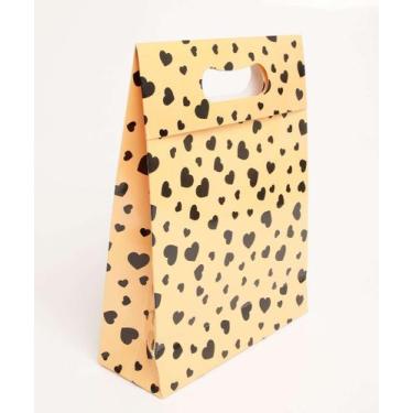 Imagem de Embalagem Presente Sacola Estampa Corações Marisa-74128, UN, Amarelo