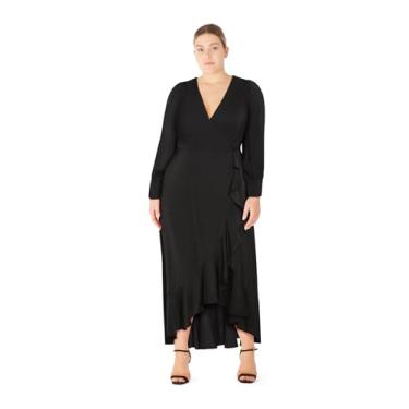 Imagem de City Chic Vestido feminino plus size - Marceline Maxi, Preto, 52