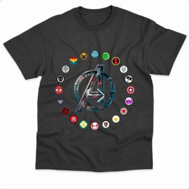 Imagem de Camiseta Marvel Herói Vingadores Homem Aranha Homem de Ferro Thor 100%