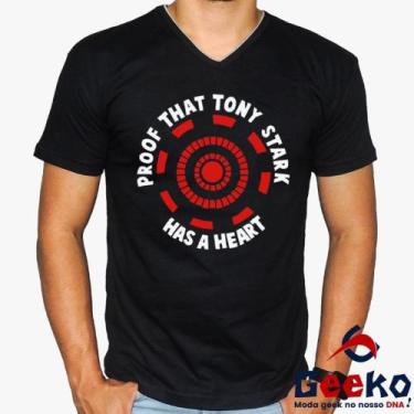 Imagem de Camiseta Homem de Ferro Proof That Tony Stark Has A Heart Iron Man Gee