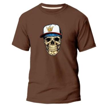 Imagem de Camiseta Básica Algodão Premium Estampa Digital Skull Raper - Pavesi, 