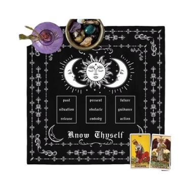 Imagem de Toalha De Mesa Estilo Boêmio Impermeável Com Nó Mágico E Pentagrama Pa